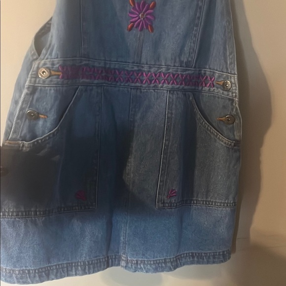 Faded Glory Blue and Purple Overall Dress with Adjustable Straps - Picture 2 of 5